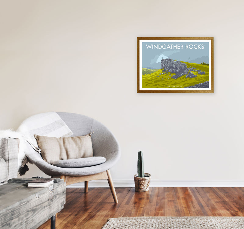 Windgather Rocks Derbyshire Travel Art Print by Stephen Millership A2 Print Only