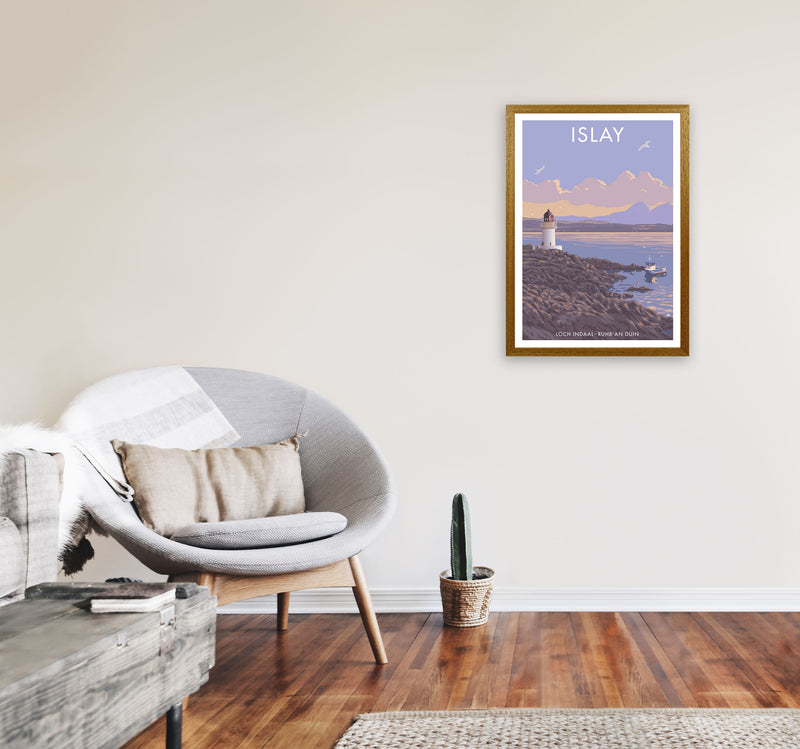 Loch Indaal Islay Travel Art Print by Stephen Millership A2 Print Only