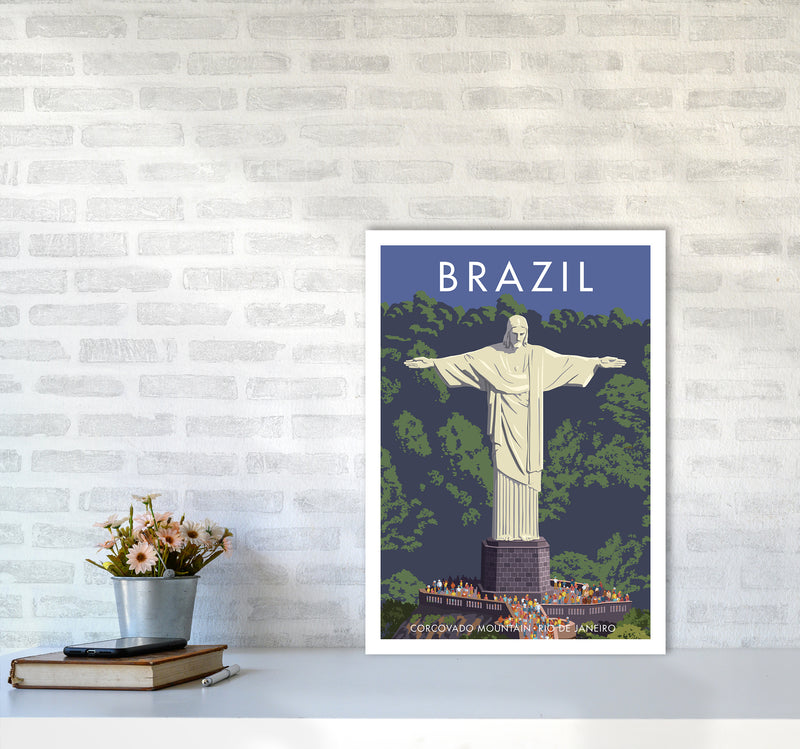 Brazil Travel Art Print By Stephen Millership A2 Black Frame