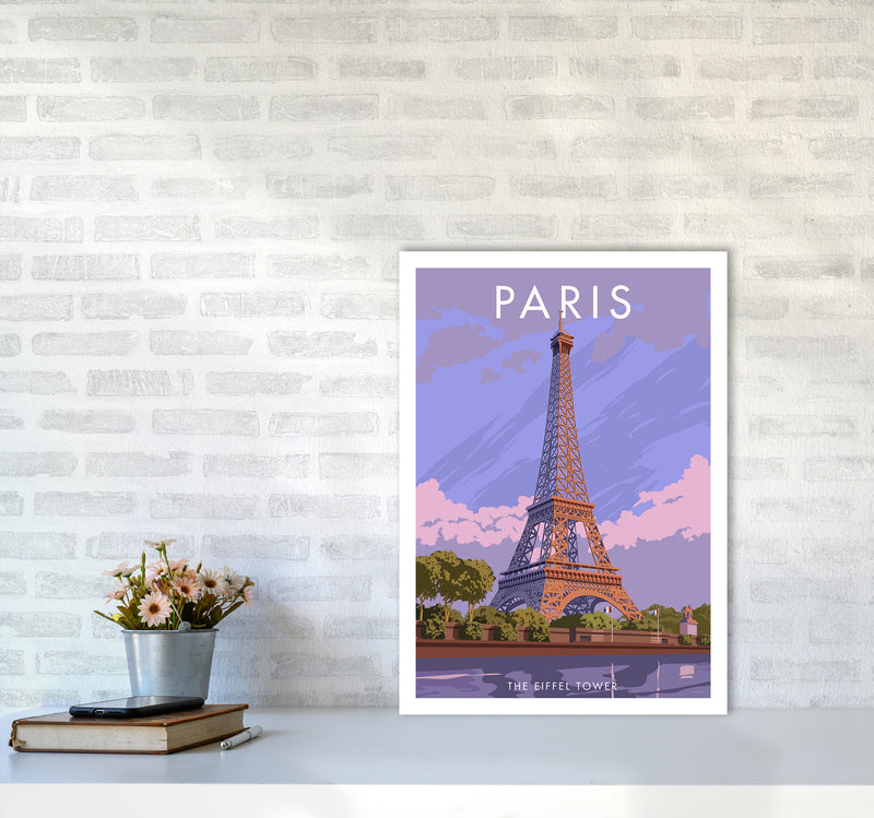 Paris Travel Art Print By Stephen Millership A2 Black Frame
