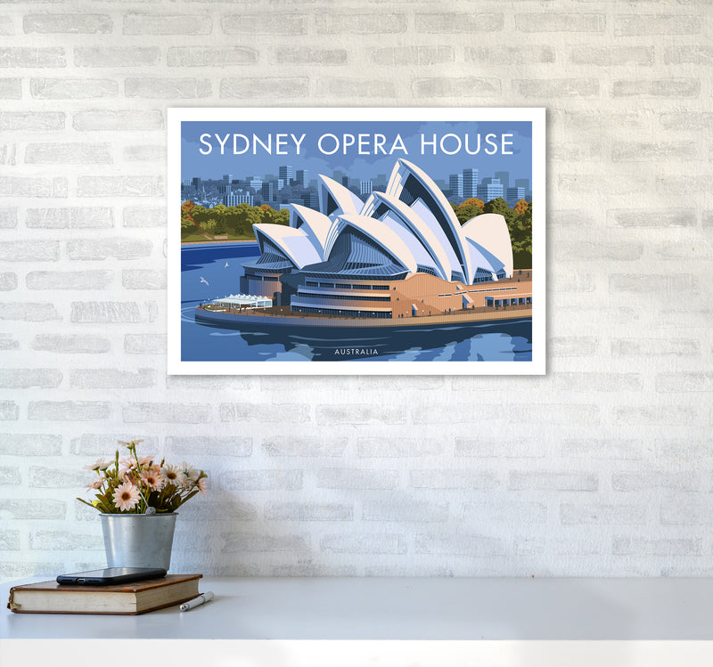 Sydney Opera House Travel Art Print By Stephen Millership A2 Black Frame
