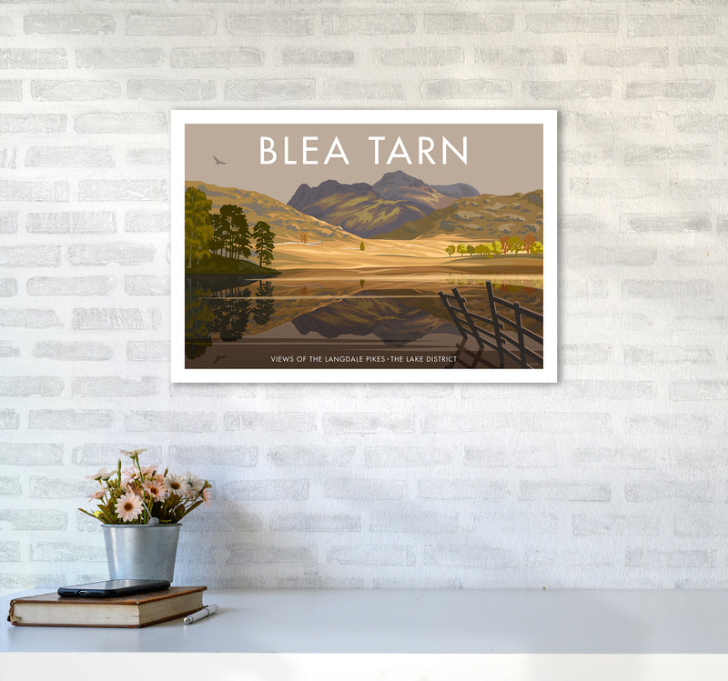 The Lakes Blea Tarn Travel Art Print By Stephen Millership A2 Black Frame