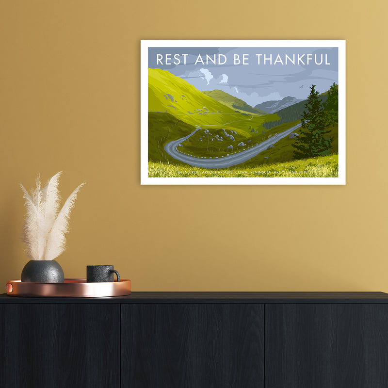 Scotland Rest And Be Thankful Art Print by Stephen Millership A2 Black Frame