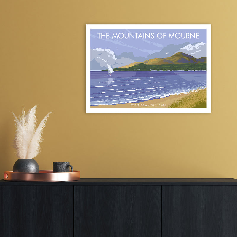 NI The Mountains Of Mourne Art Print by Stephen Millership A2 Black Frame