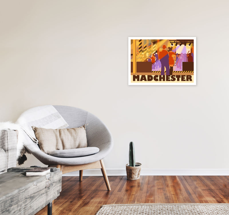 Madchester by Stephen Millership A2 Black Frame