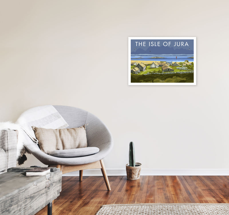 The Isle Of Jura by Stephen Millership A2 Black Frame