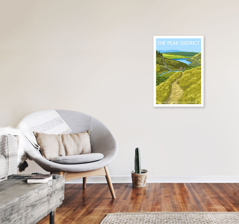 The Peak District Framed Digital Art Print by Stephen Millership A2 Black Frame