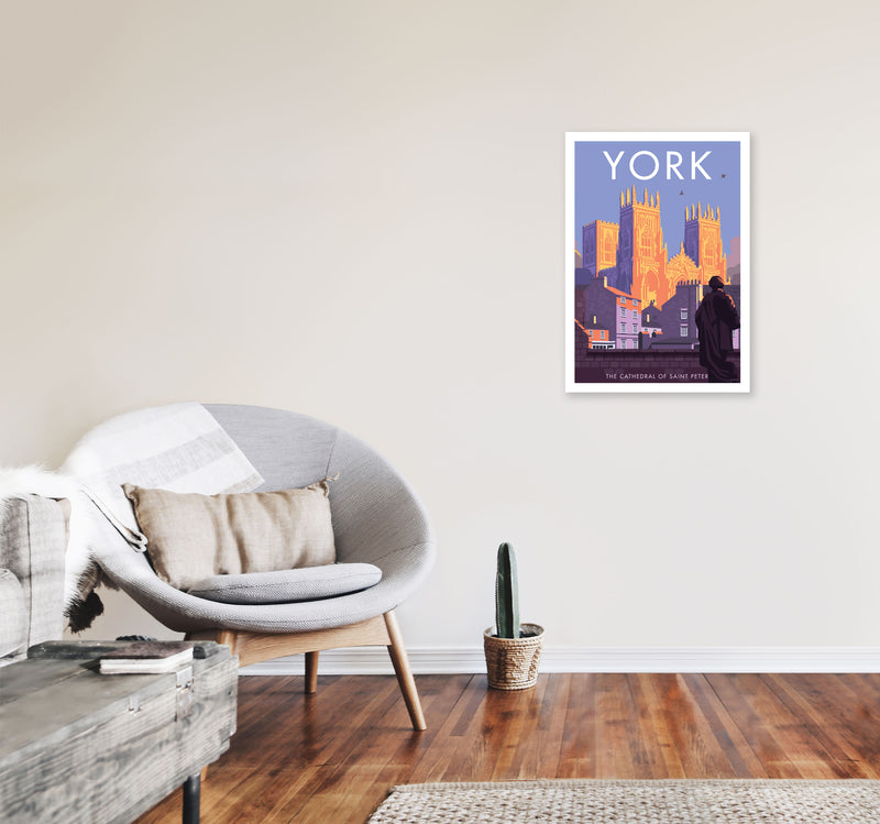 The Cathedral Of Saint Peter, York Art Print by Stephen Millership A2 Black Frame