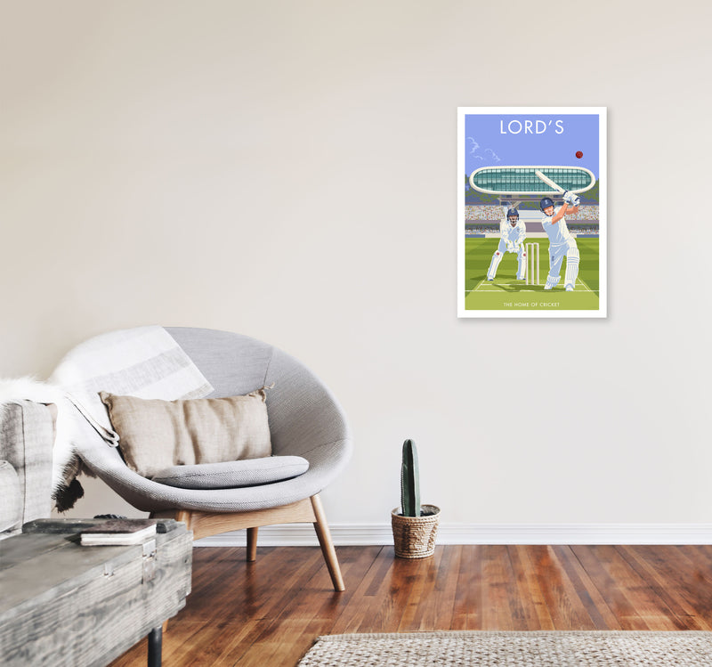 Lord's Travel Art Print by Stephen Millership A2 Black Frame