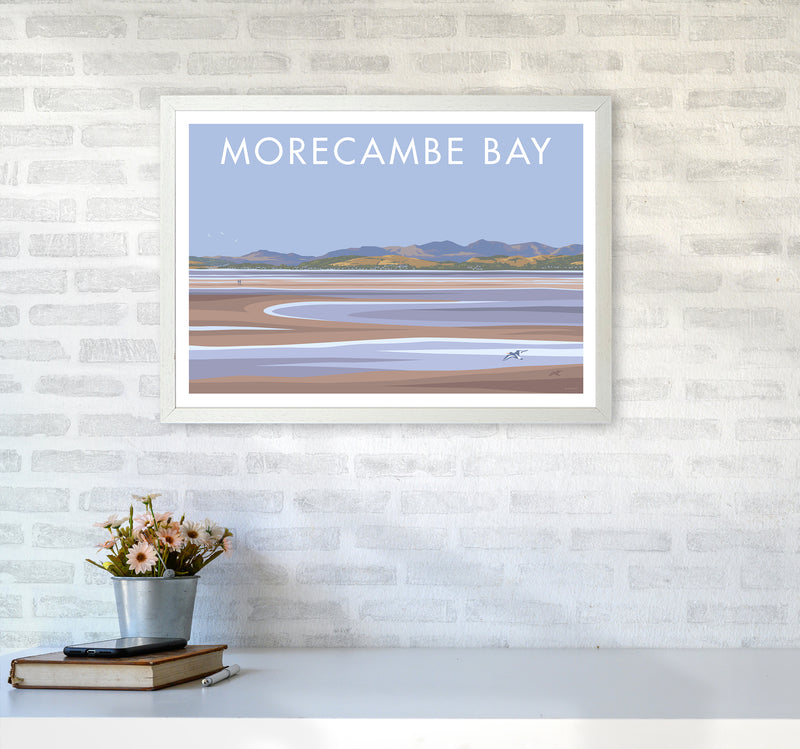 Morecambe Bay Travel Art Print By Stephen Millership A2 Oak Frame