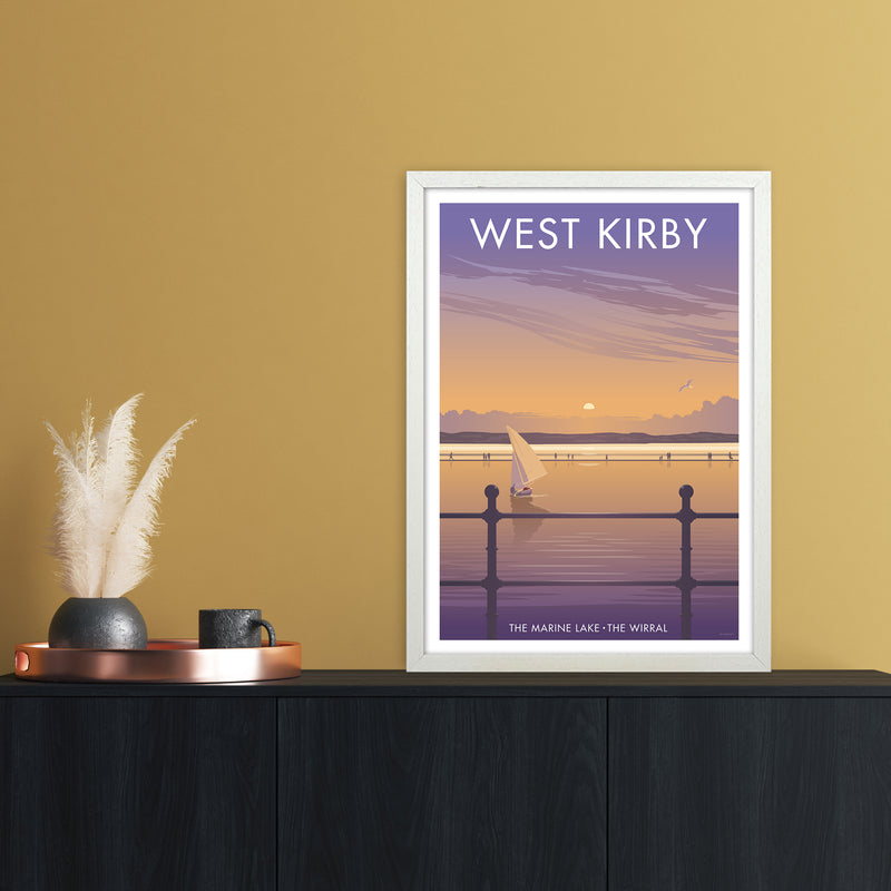 Wirral West Kirby Art Print by Stephen Millership A2 Oak Frame