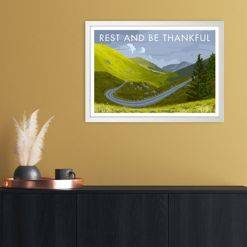 Scotland Rest And Be Thankful Art Print by Stephen Millership A2 Oak Frame