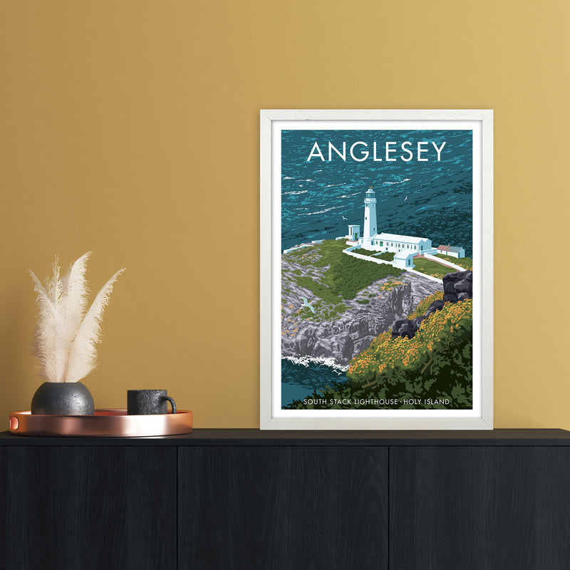 Anglesey Art Print by Stephen Millership A2 Oak Frame