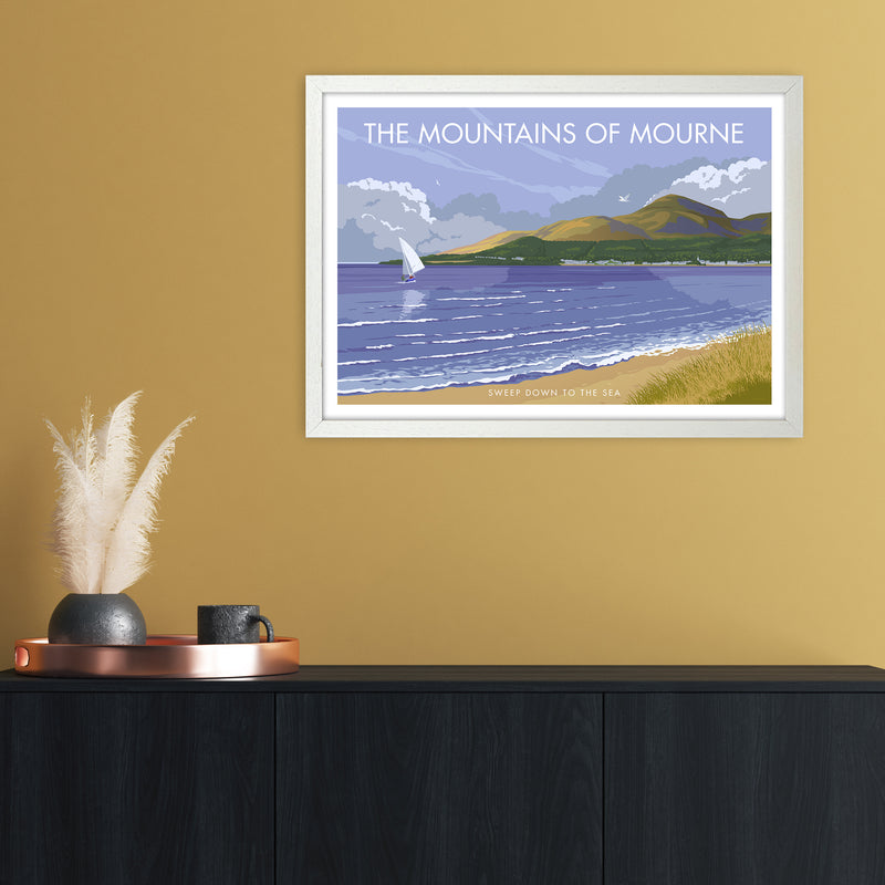 NI The Mountains Of Mourne Art Print by Stephen Millership A2 Oak Frame