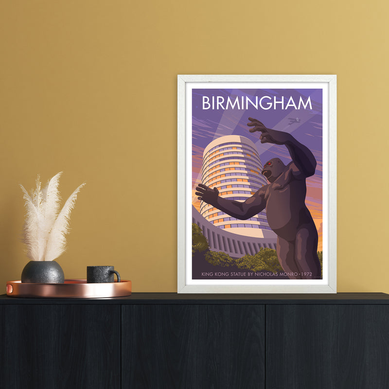 Birmingham King Kong Art Print by Stephen Millership A2 Oak Frame