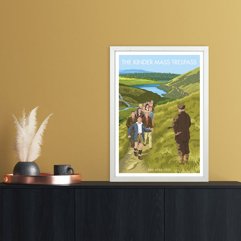The Peak District Kinder Trespass Art Print by Stephen Millership A2 Oak Frame
