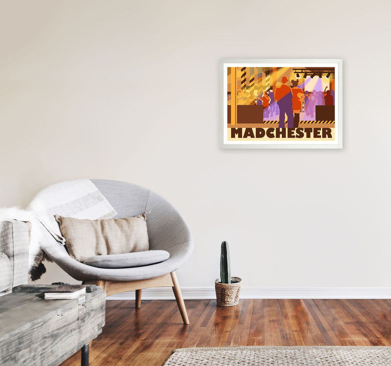 Madchester by Stephen Millership A2 Oak Frame