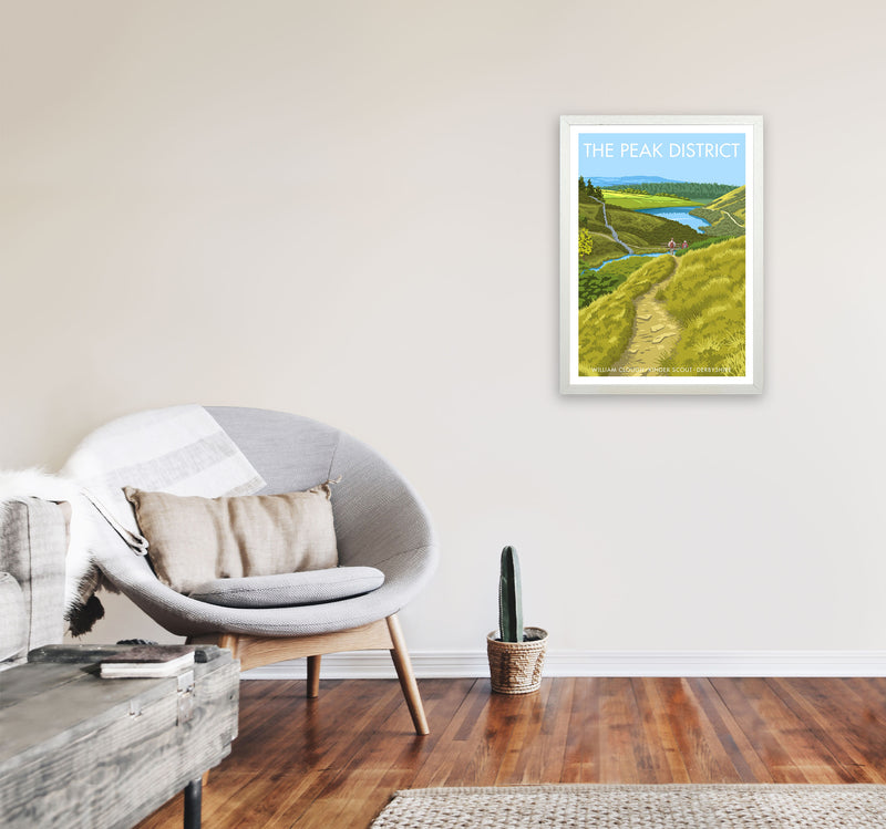 The Peak District Framed Digital Art Print by Stephen Millership A2 Oak Frame