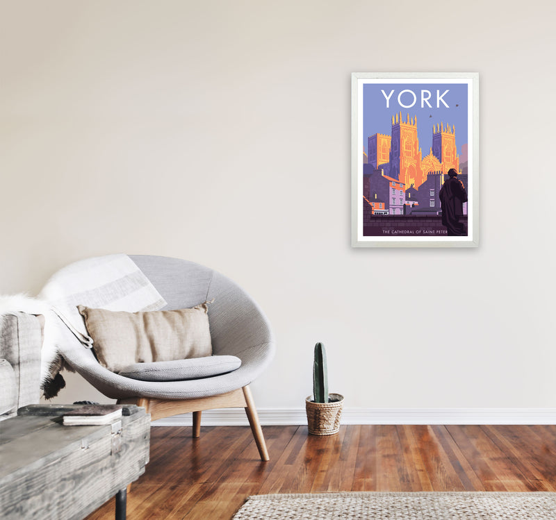 The Cathedral Of Saint Peter, York Art Print by Stephen Millership A2 Oak Frame