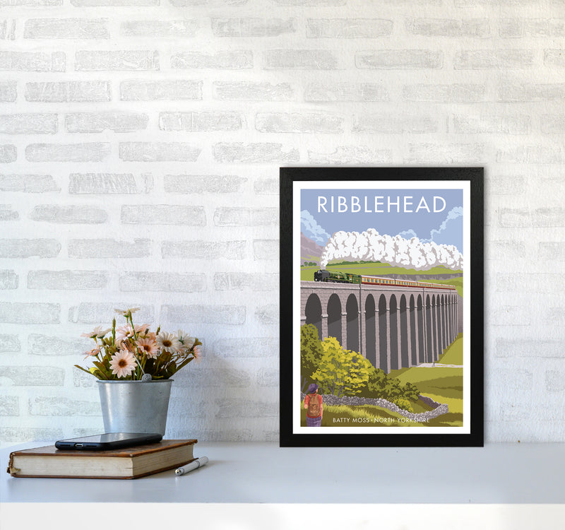 Ribblehead Travel Art Print By Stephen Millership A3 White Frame
