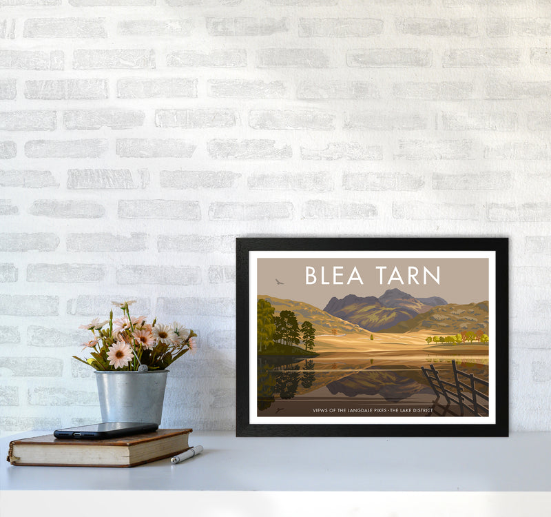 The Lakes Blea Tarn Travel Art Print By Stephen Millership A3 White Frame