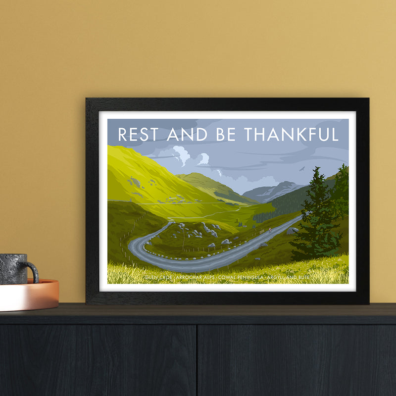 Scotland Rest And Be Thankful Art Print by Stephen Millership A3 White Frame