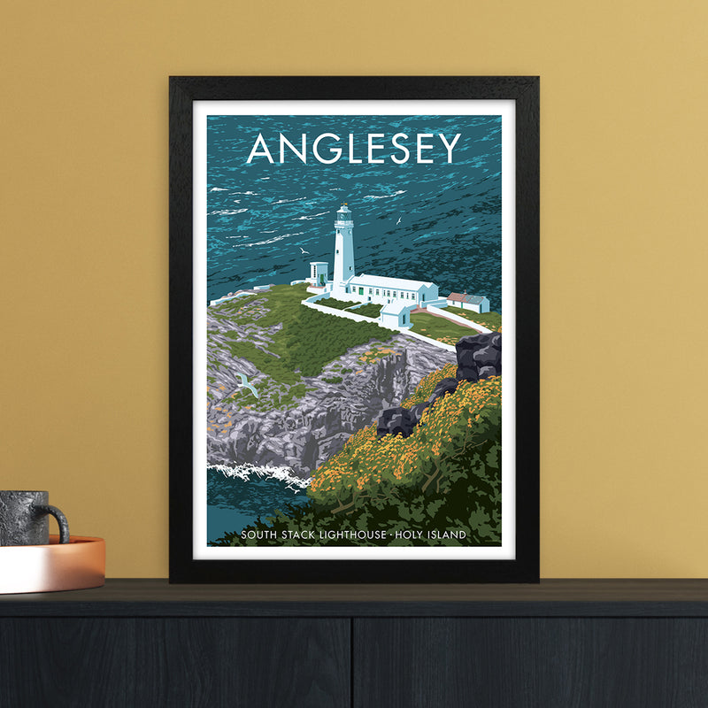 Anglesey Art Print by Stephen Millership A3 White Frame
