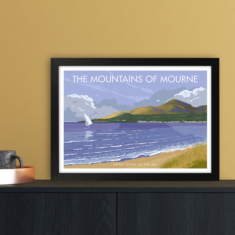 NI The Mountains Of Mourne Art Print by Stephen Millership A3 White Frame