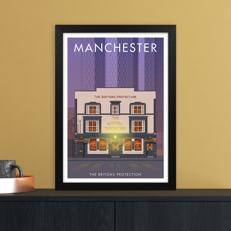 Manchester Britons Protection Art Print by Stephen Millership A3 White Frame