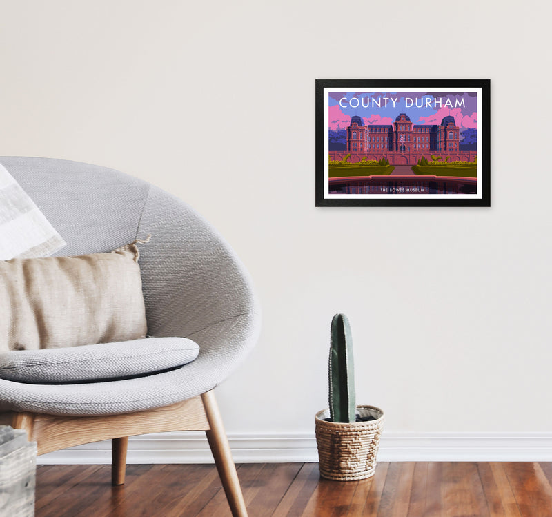 County Durham by Stephen Millership A3 White Frame