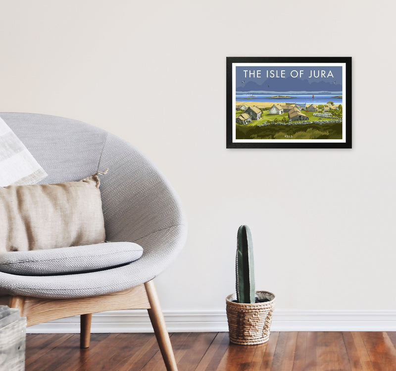 The Isle Of Jura by Stephen Millership A3 White Frame