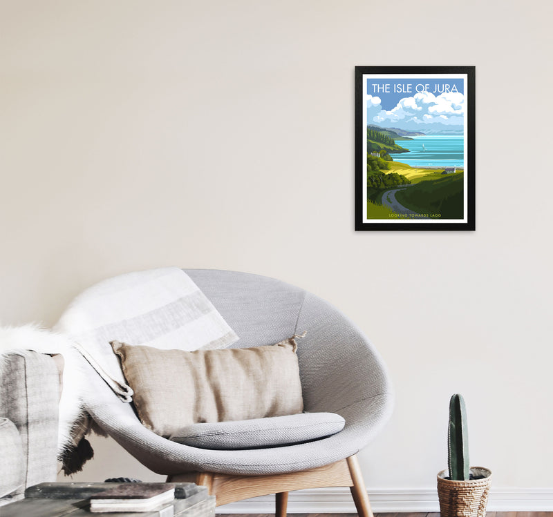 The Isle of Jura Art Print by Stephen Millership A3 White Frame