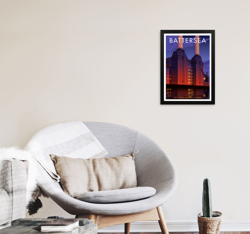 Battersea by Stephen Millership A3 White Frame