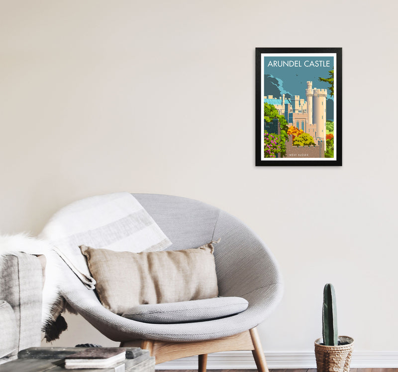 Arundel Castle Sussex Art Print by Stephen Millership A3 White Frame