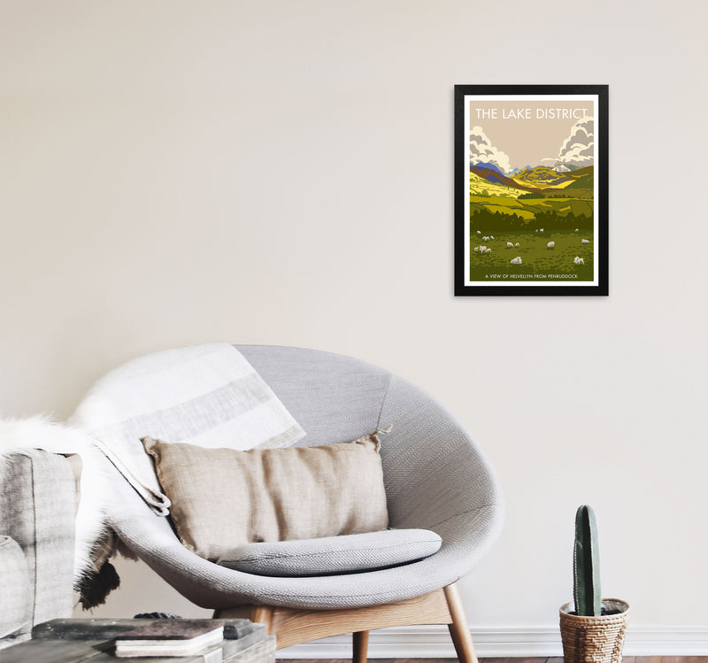 The Lake District Framed Digital Art Print by Stephen Millership A3 White Frame