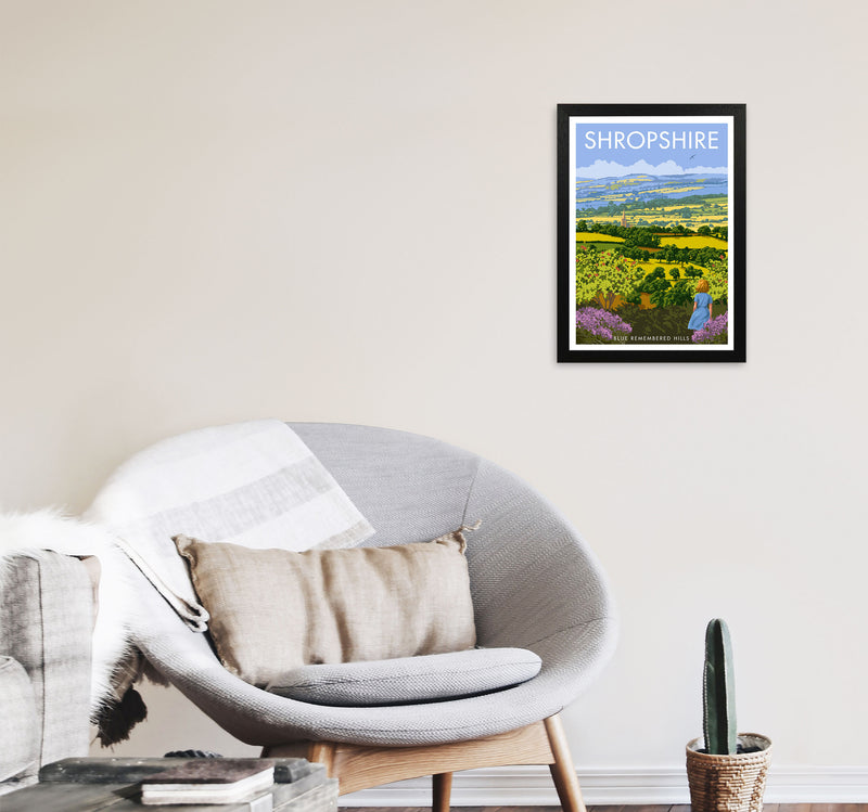 Shropshire Framed Digital Art Print by Stephen Millership A3 White Frame