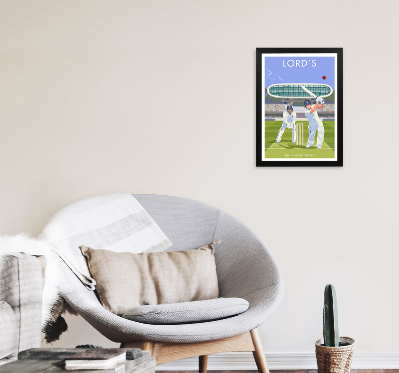 Lord's Travel Art Print by Stephen Millership A3 White Frame
