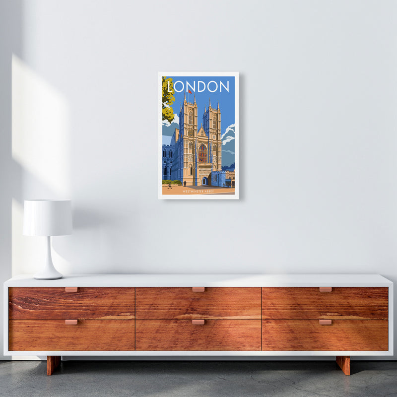 Westminster Abbey London Framed Digital Art Print by Stephen Millership A3 Canvas