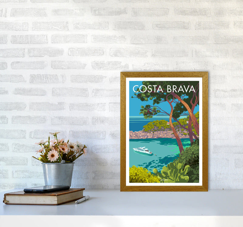 Costa Brava Travel Art Print By Stephen Millership A3 Print Only