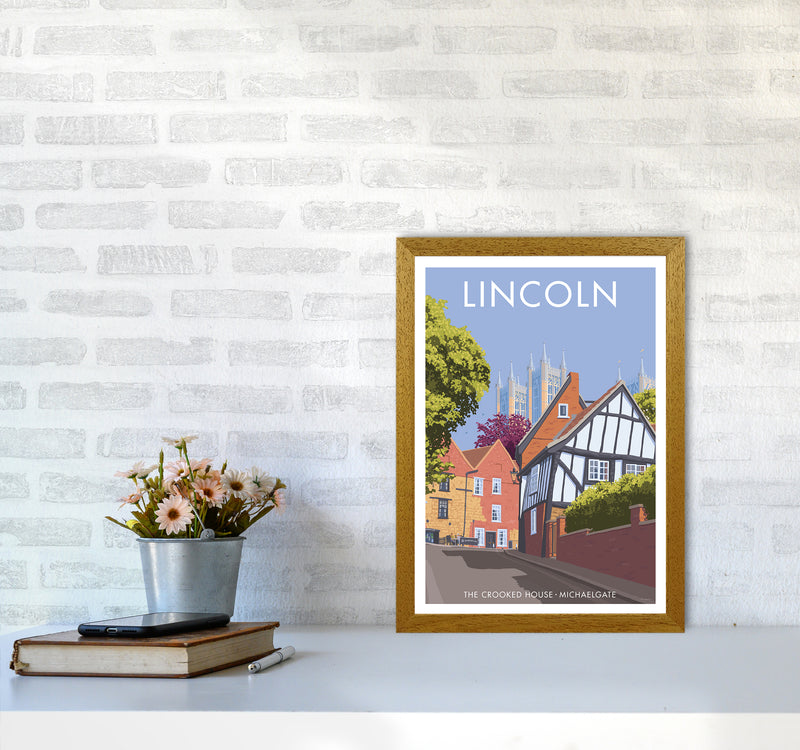 Lincoln Crooked House Travel Art Print By Stephen Millership A3 Print Only