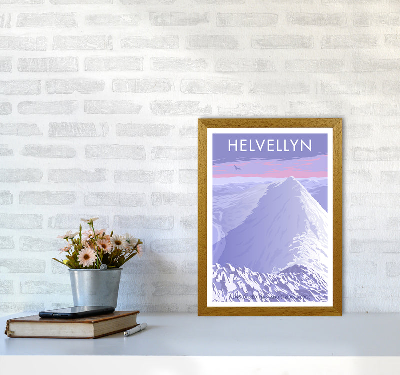 The Lakes Helvellyn Winter Travel Art Print By Stephen Millership A3 Print Only