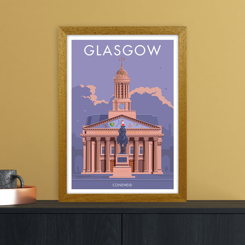 Glasgow Coneheid Art Print by Stephen Millership A3 Print Only