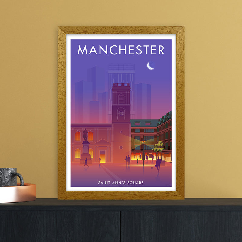Manchester St Annes Sq Art Print by Stephen Millership A3 Print Only