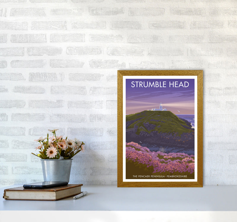 Wales Strumble Head Travel Art Print by Stephen Millership A3 Print Only
