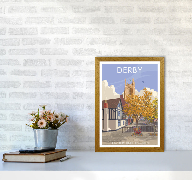 Derby Travel Art Print by Stephen Millership A3 Print Only