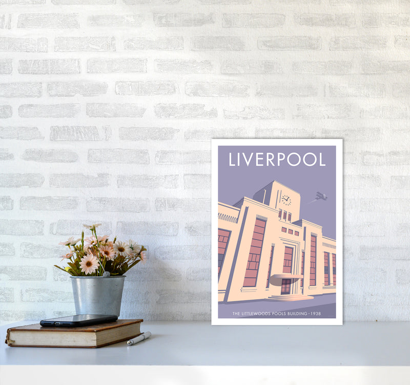 Liverpool Littlewoods Travel Art Print By Stephen Millership A3 Black Frame