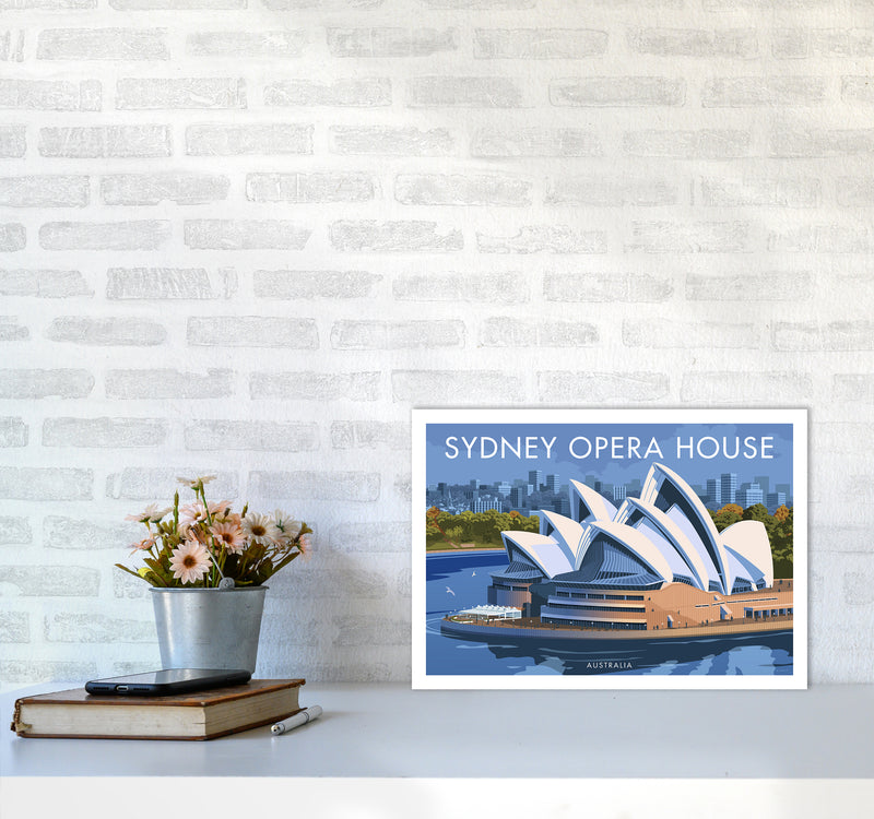 Sydney Opera House Travel Art Print By Stephen Millership A3 Black Frame