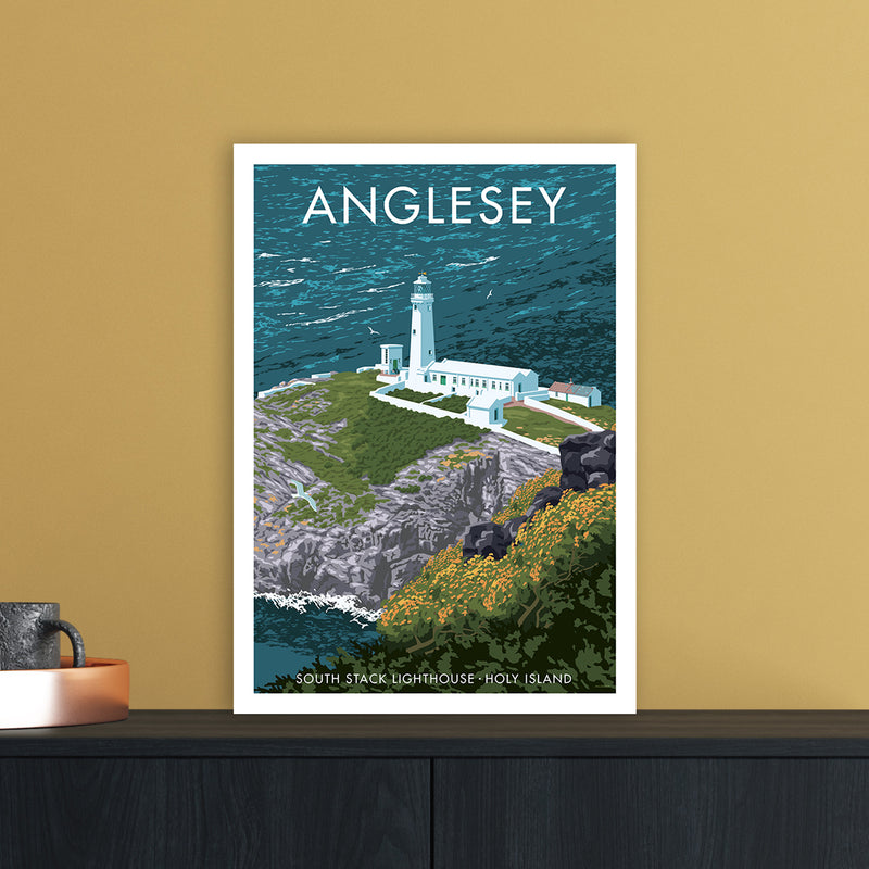 Anglesey Art Print by Stephen Millership A3 Black Frame