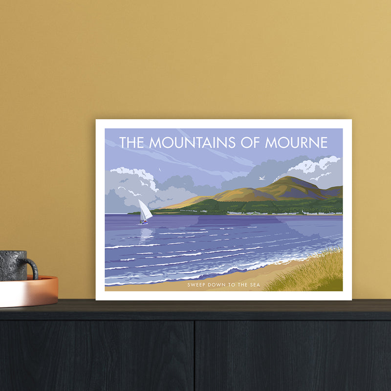 NI The Mountains Of Mourne Art Print by Stephen Millership A3 Black Frame