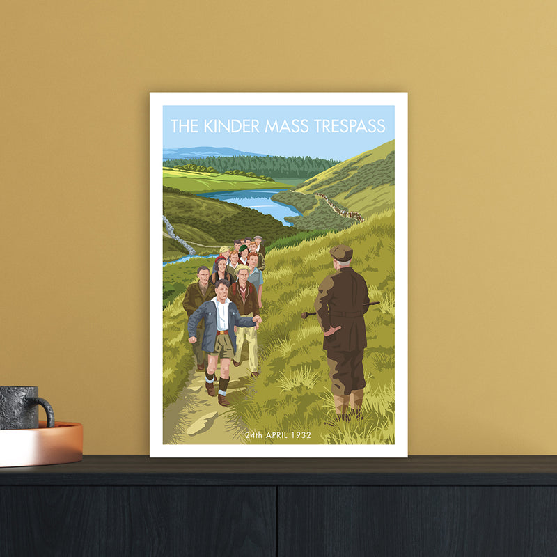 The Peak District Kinder Trespass Art Print by Stephen Millership A3 Black Frame